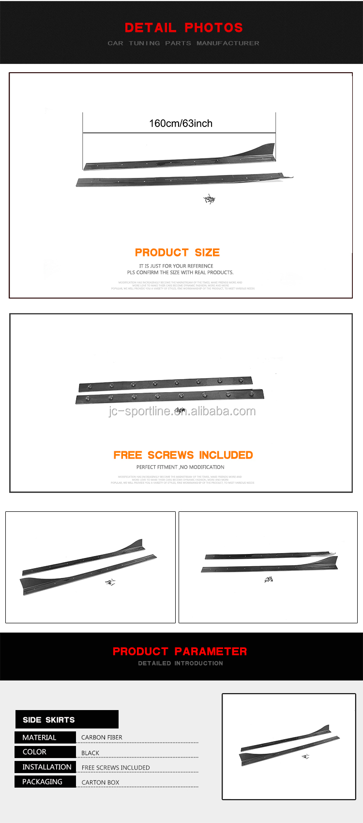 Carbon Fiber MX-5 Side Skirts for Mazda Miata Convertible 2016-2017