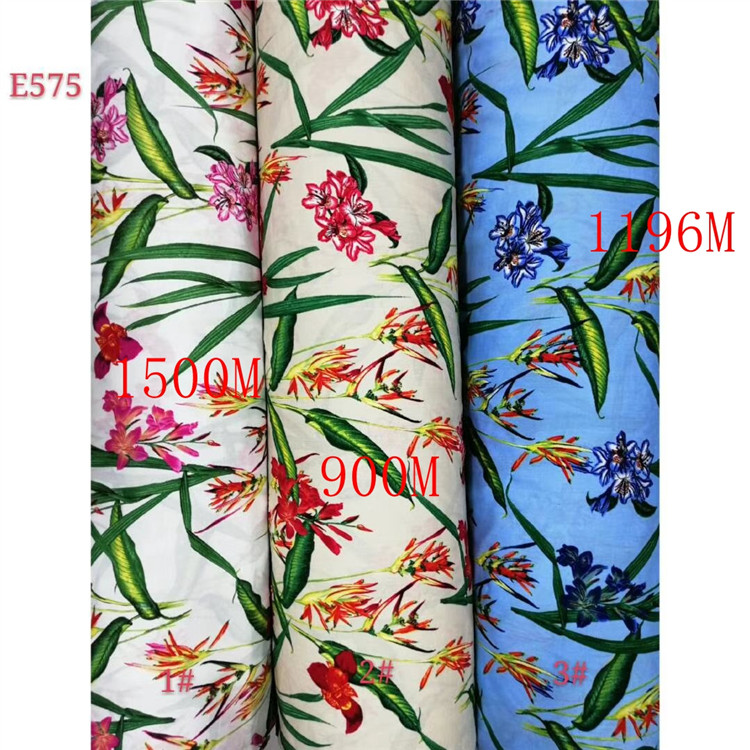 2020 stocklot wholesale SGS plain poplin rayon printed fabric for dress