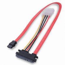 15p/5.25-inch + 7P SATA Cable, RoHS Compliance, Available in Various Colors