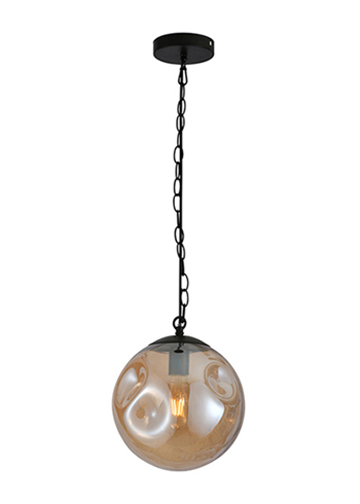 Modern Round Hand Blown Glass Ball Pendant Lamp