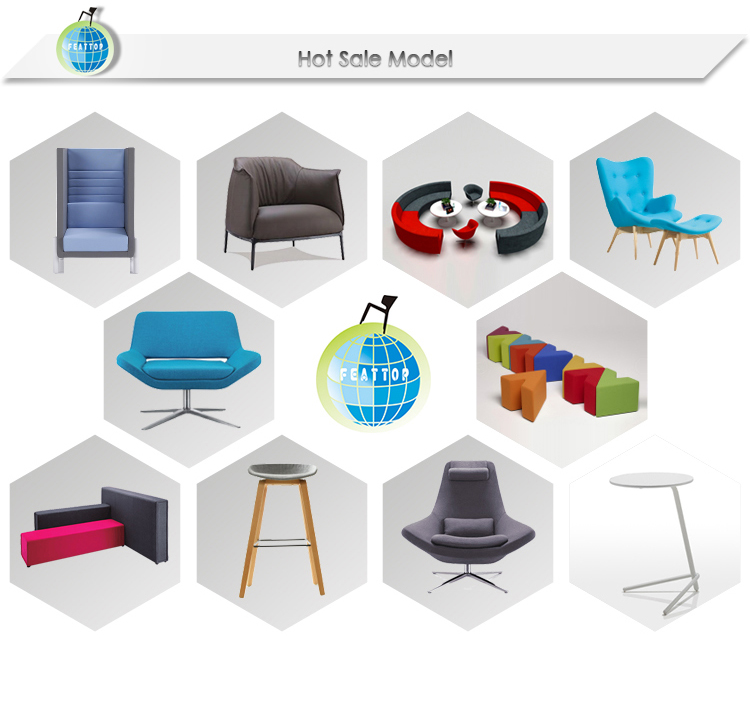 Modern design fabric or PU leather round shape sectional office sofa set