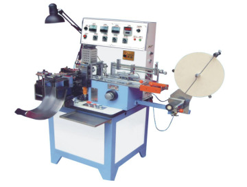 Cutting label and folding machine