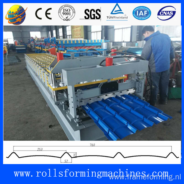 Sri Lanka model type arc glazed tile roofing roll forming machine