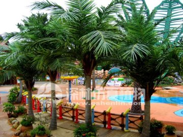 Garden decoration plastic trees artificial wooden palm trees