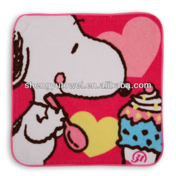 100% cotton printing snoopy hand towel
