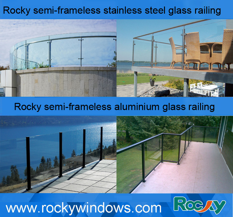 Balcony application aluminium glass fence