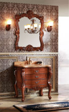 solid wood classical bathroom vanity with mirror, bathrom cabinets