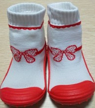 Fashion comfortable Jacquard Baby Socks with Silicone Bottom and Floral Design baby soecks with rubber bottom cheap baby socks