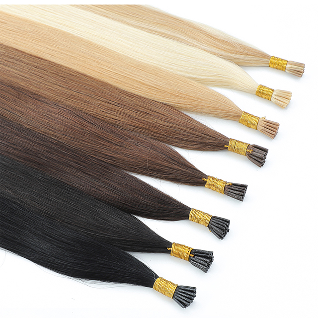 XCCOCO Hair Wholesale Remy Human I Tip Hair Extensions Double Drawn 100% Russian Human Itip Hair Extensions