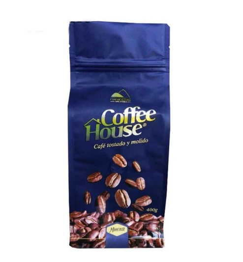 Customized Food Grade Eight-Side Seal Pouch for 500g Coffee Bean