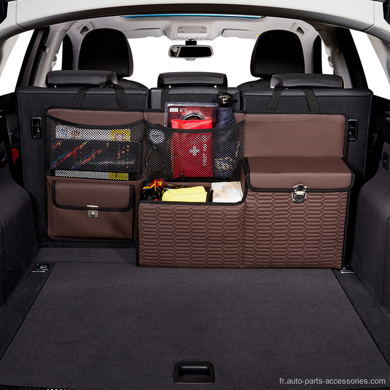 Poche de rangement pliable en cuir PU pour SUV