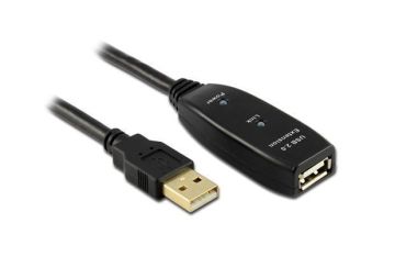 "USB 2.0  Active Extension Cable 30m with Power DC-Jack "