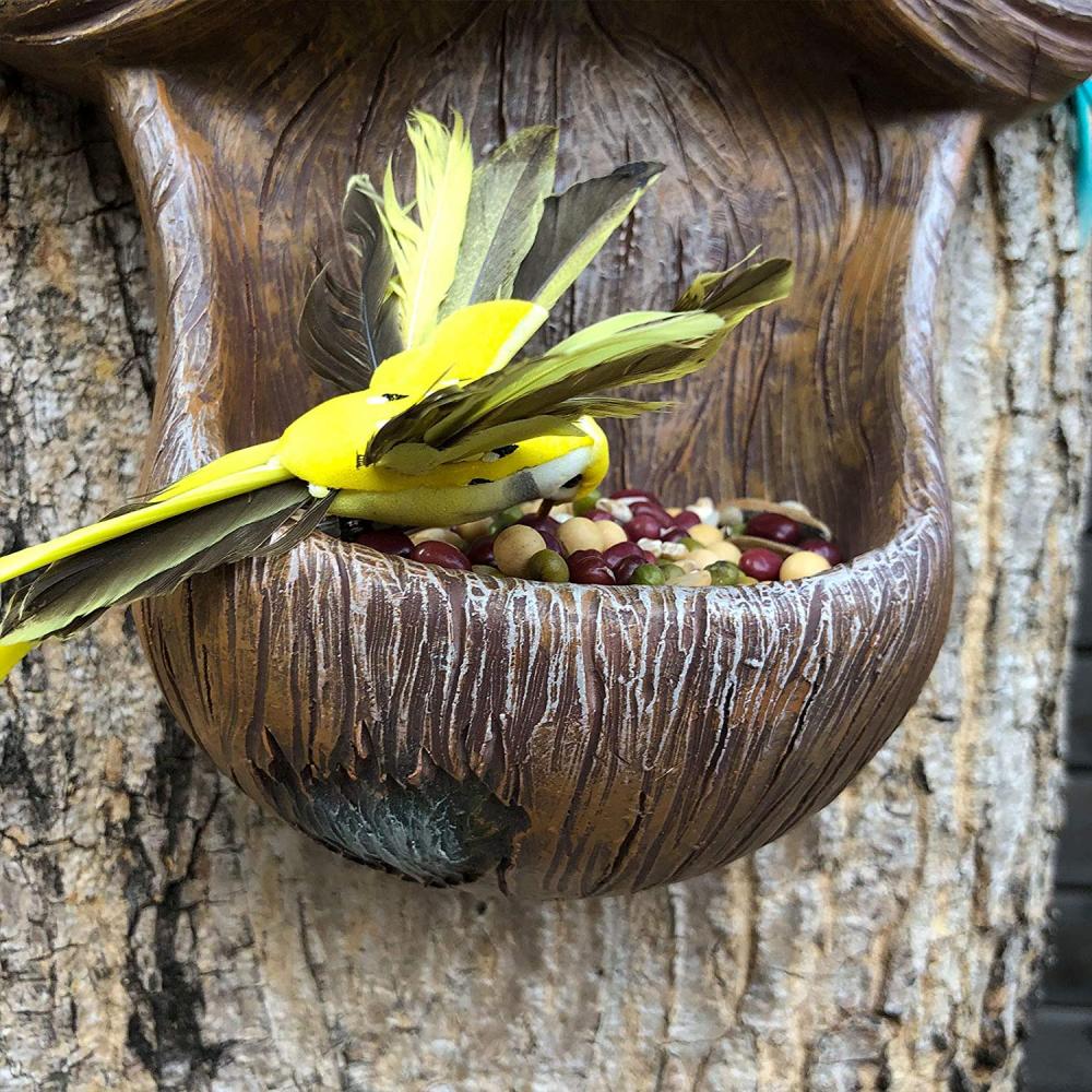 Scultura abbracciata albero facetto per uccelli uccelli