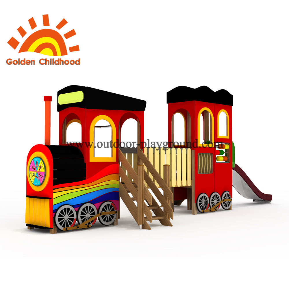 Train Shape Outdoor Playground Equipment For Kids