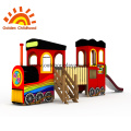 شكل القطار معدات ملعب للأطفال في الهواء الطلق