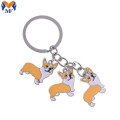 Metalen aangepaste logo hond sleutelhanger charme