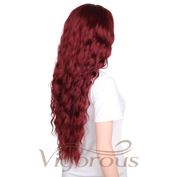 Fashion Colorful Cheap Price Customized Long Curly Good Quality Heat Resistant Fiber For Black Women Wholesale Synthetic Wigs