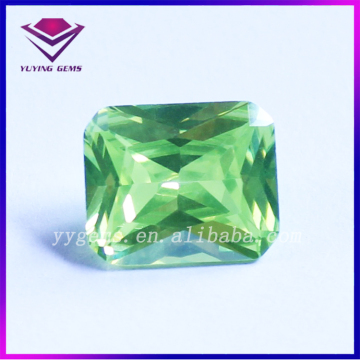 Apple Green Zirconium Cubic Zircon Loose CZ Decoration Gemstone