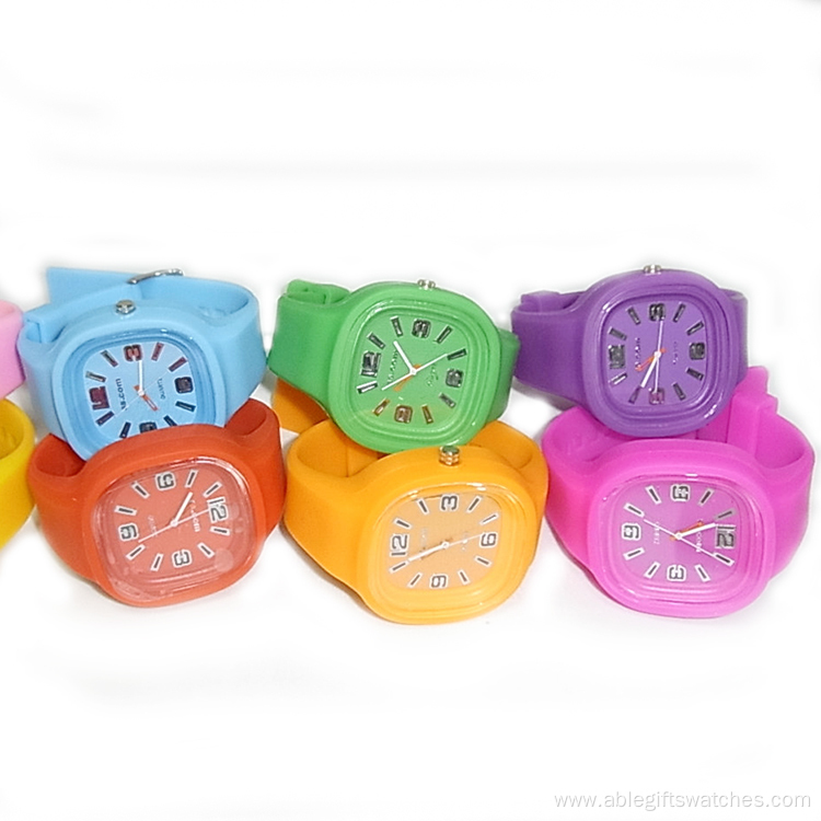 touch face of digital silicone material watches