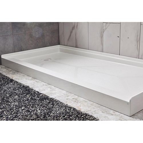 56 Inch Shower Pan High-End SMC Shower Tray Quadrant Tray With Overflow