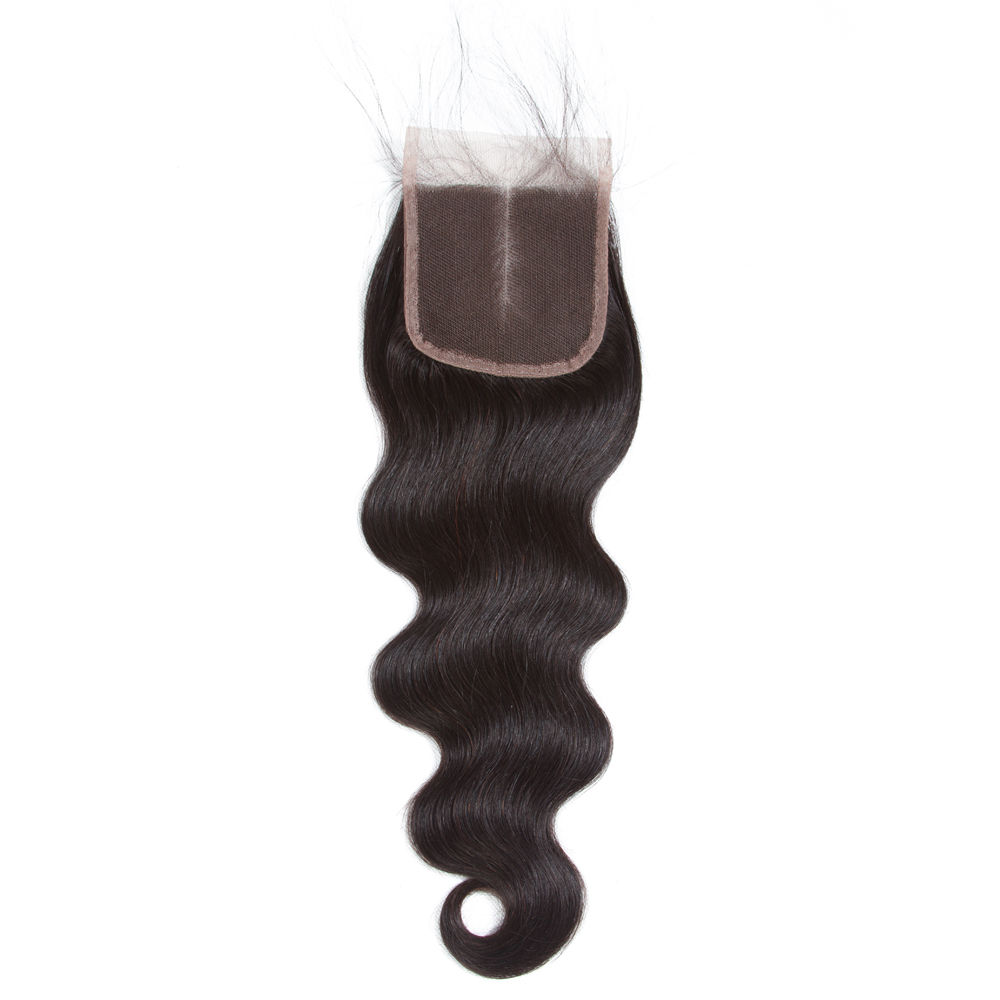 No Shedding No Tangle 10A 4x4 Swiss Lace Natural Color 100% Brazilian Virgin Human Hair Body Wave 10"-20" Lace Closure