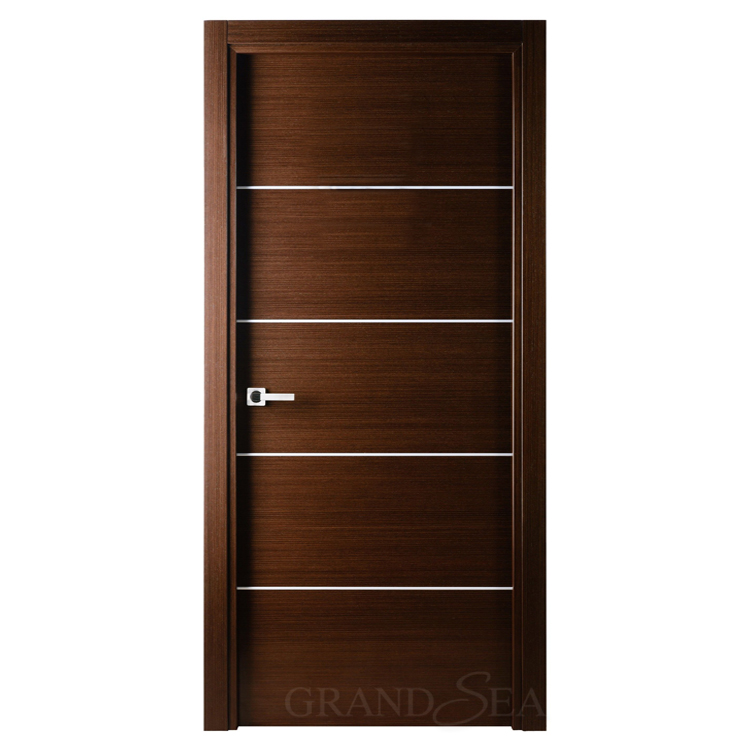 Australia standard modern interior solid wood flush metal swing door with bottom seal