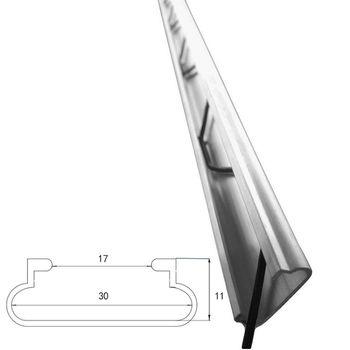 0.8mm GreenhouseAluminum Locking Channel Zig Zag Profile