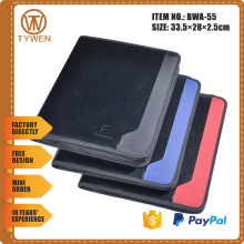 BWA-55 multicolor cover file folder/portfolio with zipper closure/calculator/card holders/notepad pocket