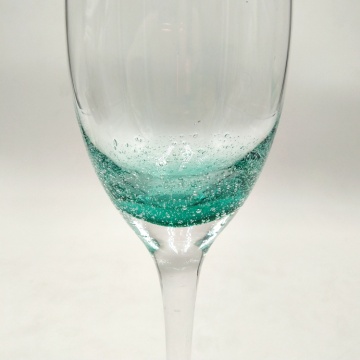 high quality goblet stemless wine glass with bubble