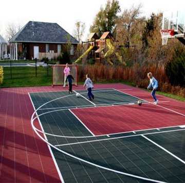 outdoor tennis court rubber flooring