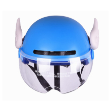 Cute Cartoon Motorcycle Helmet with Angel Wings Decoration