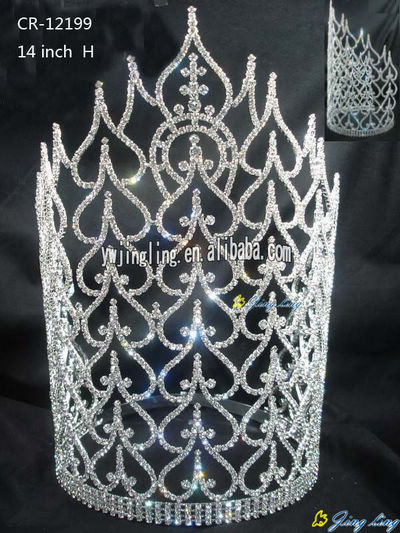 Large special tiara pageant crown CR-12199