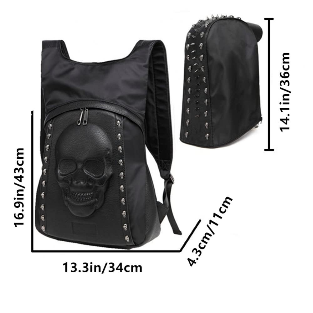Skull Backpack Rivet Punk Backpack