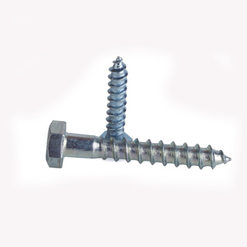 DIN571 Zinc plated Hex wood screw