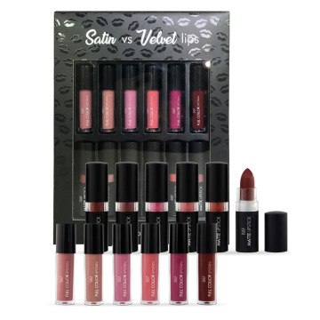 Satin velvet lips makeup lipgloss OEM lipstick