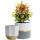 Witte keramische bloempot tuinplanters