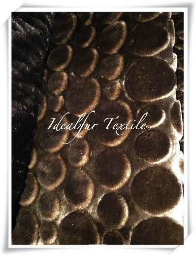 Solid Boa Plush Faux Fur with Embossed