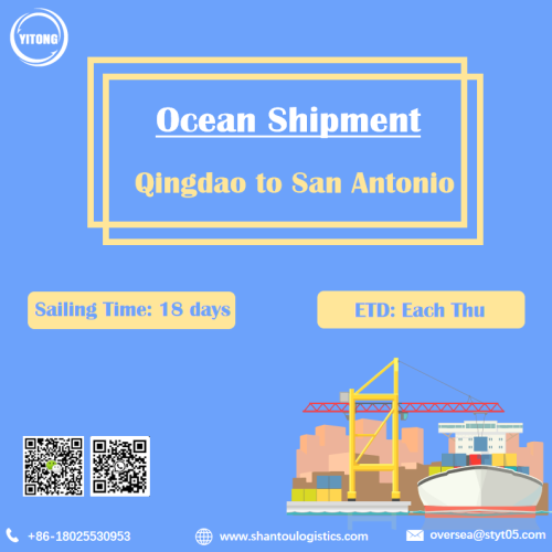 Ocean Sea Freight van Qingdao naar San Antonio US