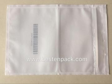 Bar Code Packing List Envelope With Zipper