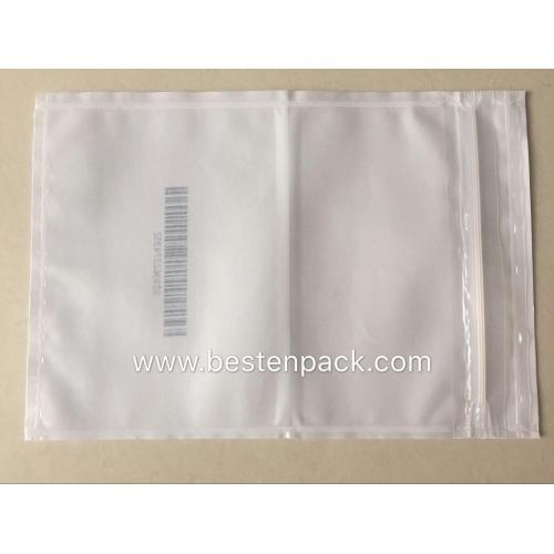 Envelope da lista de embalagem do código de barra com Zipper