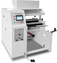 Plastic Film and Paper Rewinding Machine with Flying Blade Cutting