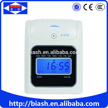 employee punch card time recording attendance machine system