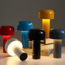 Modern Mushroom Table Light: Portable Wireless Rechargeable LED Lamp