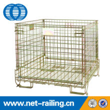 Industrial stackable storage mesh wire container