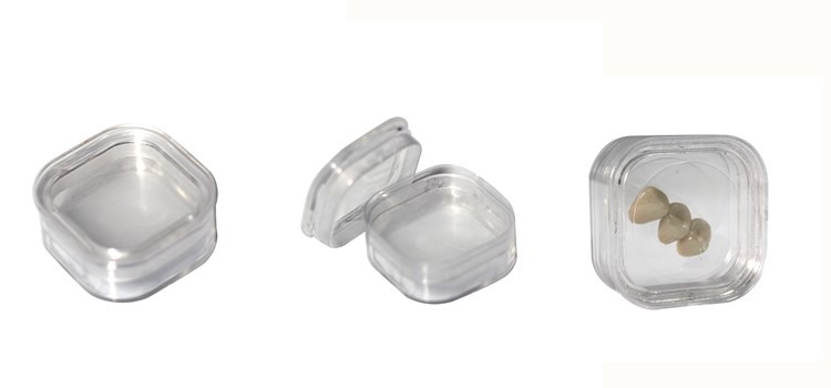 1.5 Inch Plastic Membrane Dental Crown Box Jewelry Box