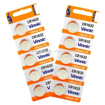 Lithium Manganese Dioxide Button Cell CR1632 calculator cameras use