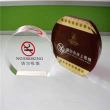 Transparant acrylic signboard for NO SMOKING