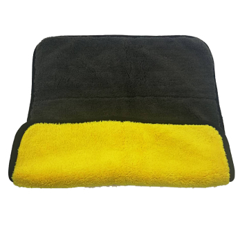 Yellow Black Car Cleaning Wash Polish Microfiber Towel