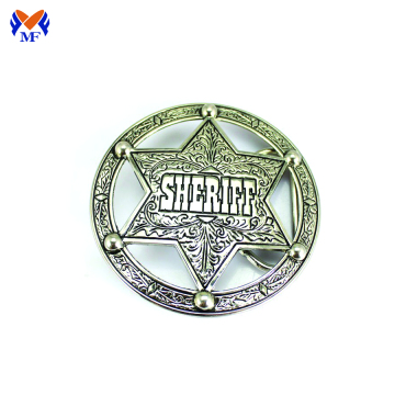 Custom round star belt buckle