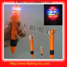Refillable Colorful Led Sparking Flashing Light Pen With Click Button